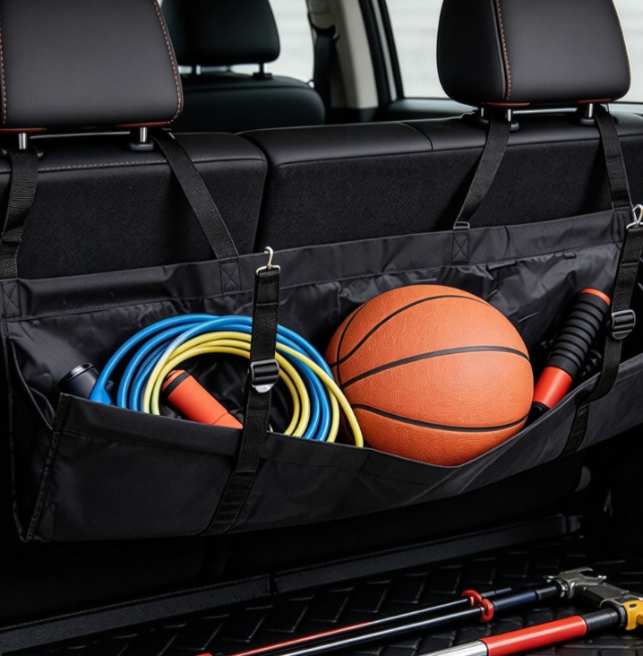 Hanging Car Backseat Organizer with Adjustable Straps