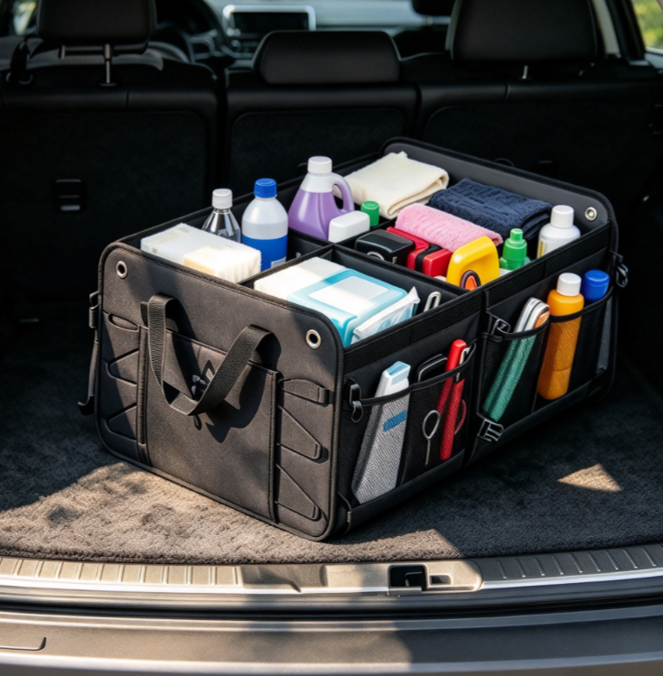 Heavy-Duty Large-Capacity Car Trunk Storage Organizer