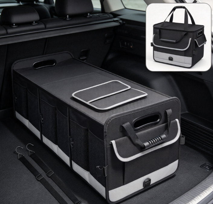Heavy-Duty Foldable Trunk Organizer for Cars and Trucks