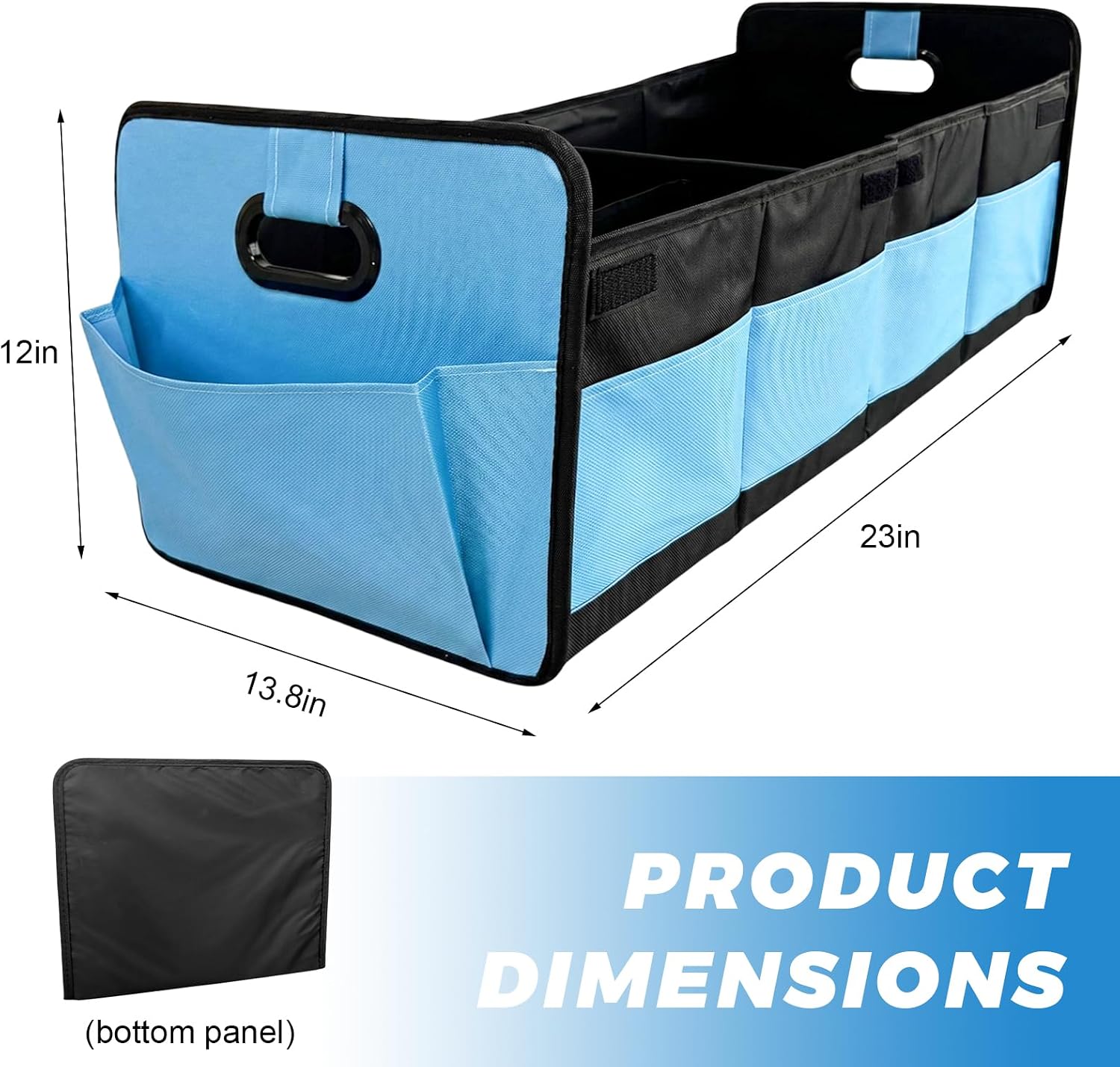 Waterproof Oxford Fabric Car Trunk Organizer with Reinforced Handles - Image 2