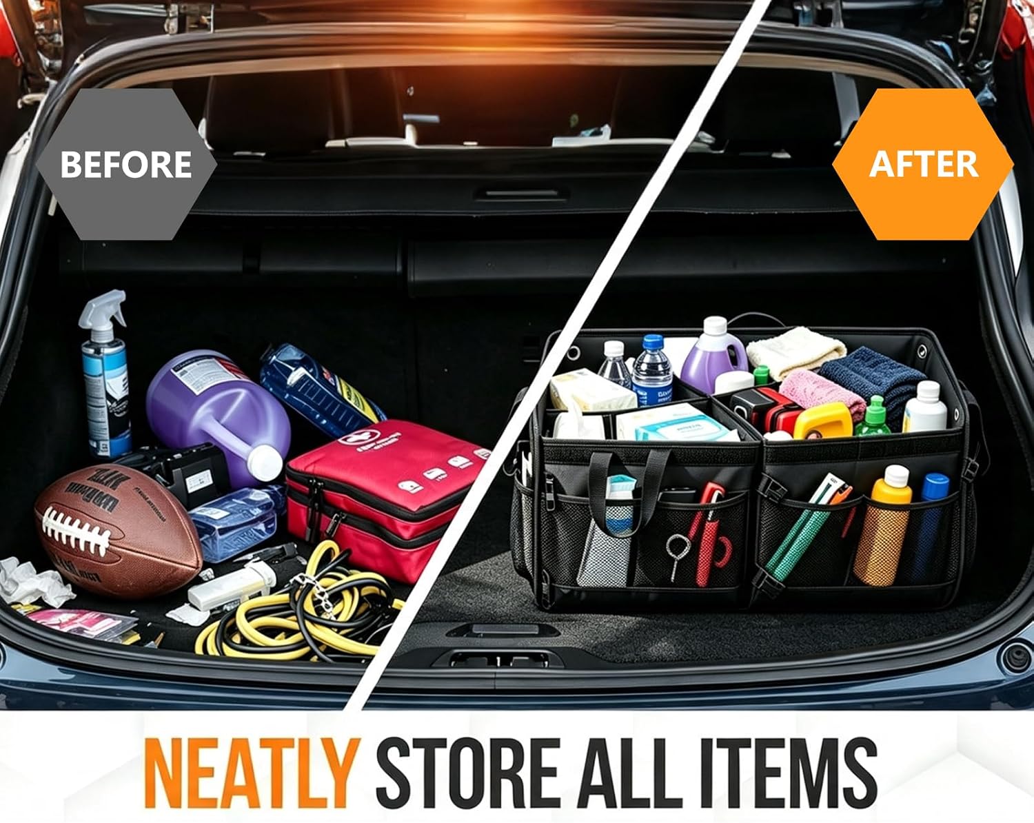 Heavy-Duty Large-Capacity Car Trunk Storage Organizer - Image 2