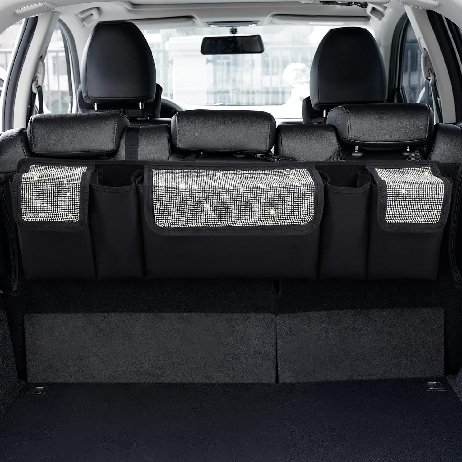 Hanging Car Backseat Organizer with Multiple Pockets