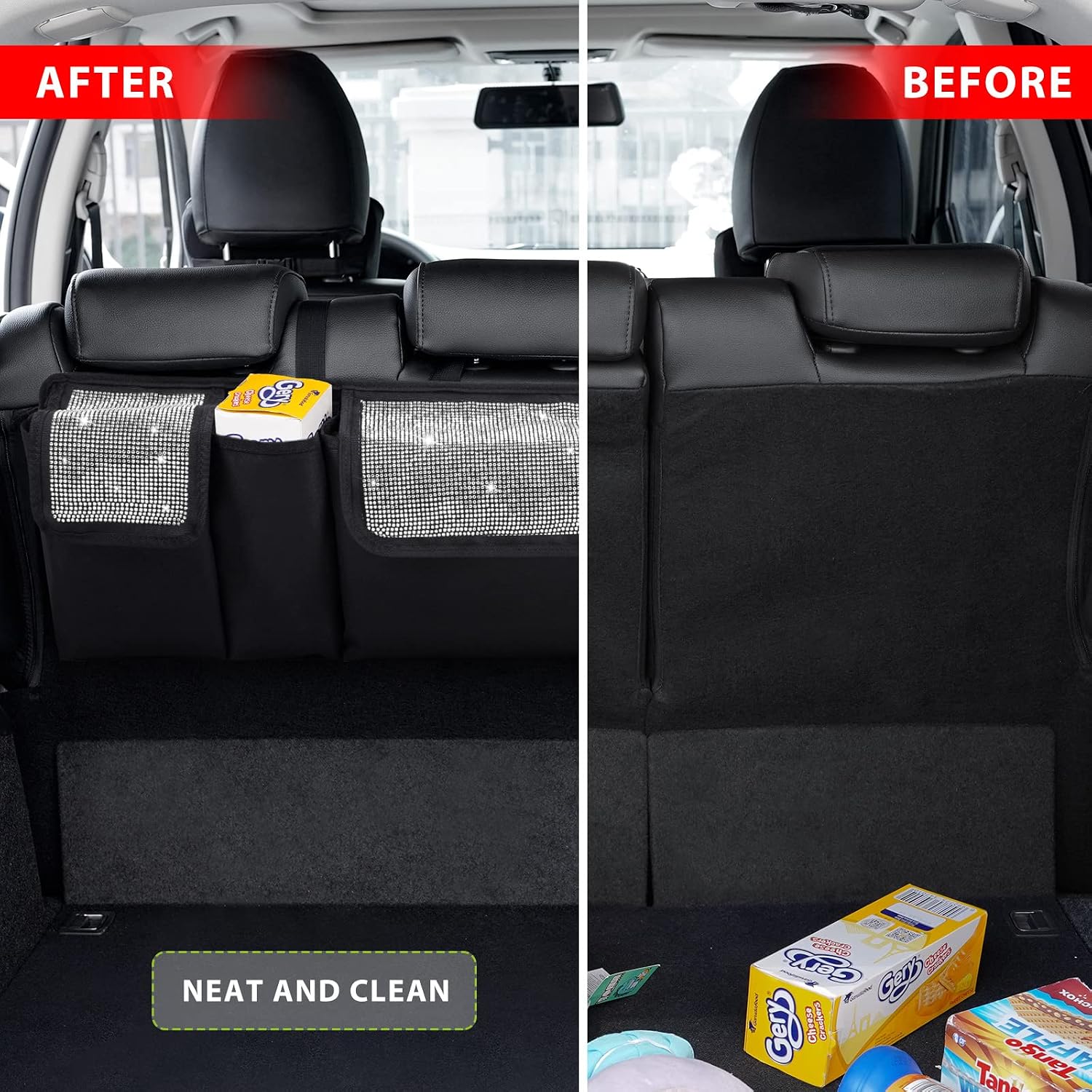 Hanging Car Backseat Organizer with Multiple Pockets - Image 2