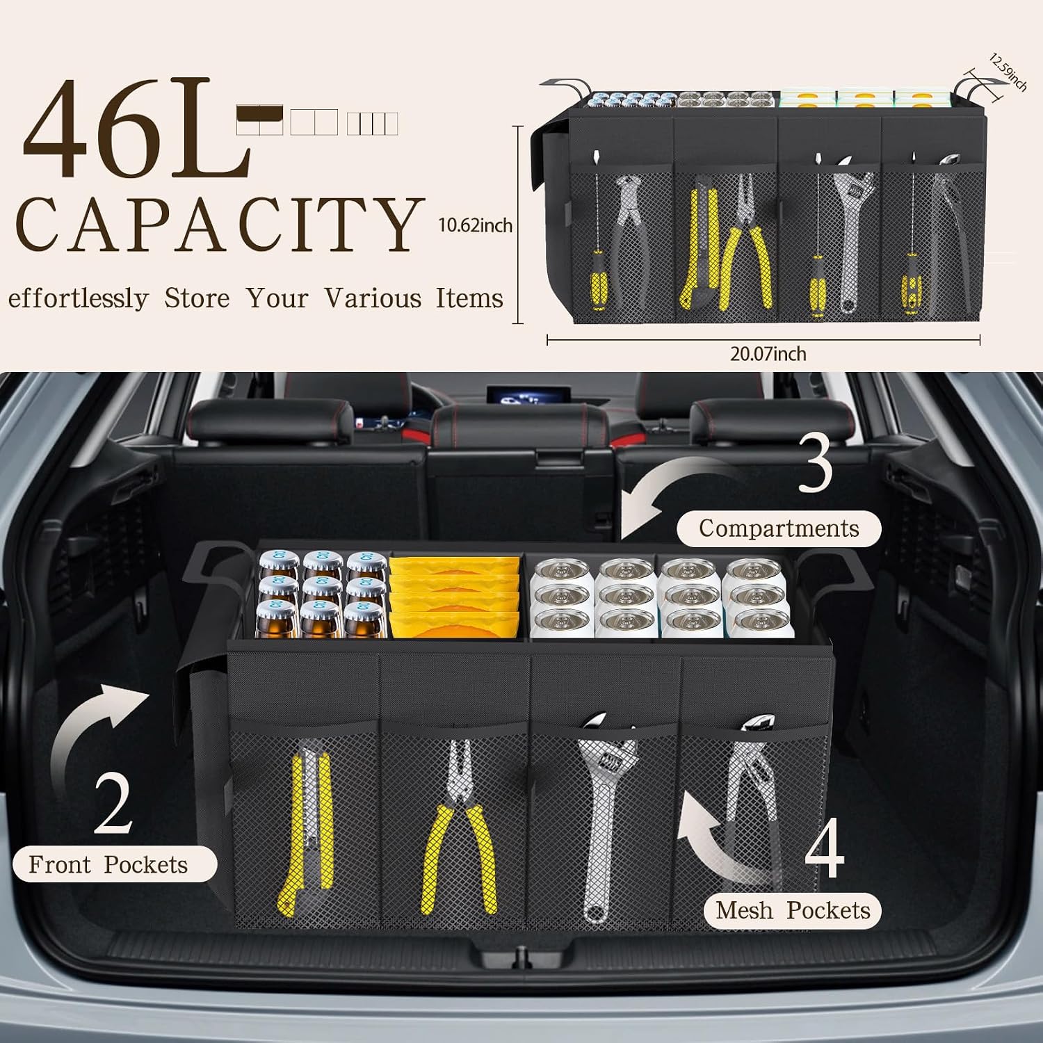 Collapsible Car Boot Storage Box for SUVs and Vans - Image 2