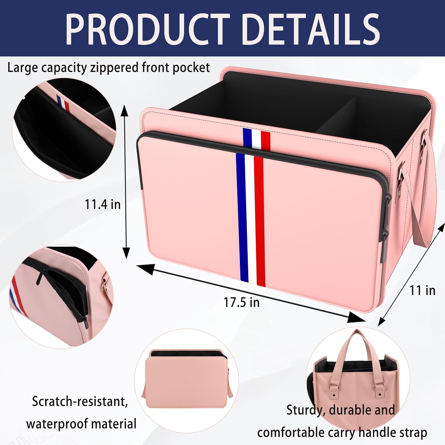 Waterproof Foldable Car Storage Tote with Multiple Compartments - Image 2