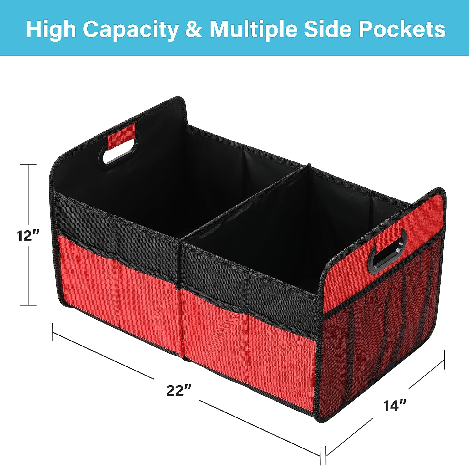 Heavy-Duty Foldable Car Trunk Organizer with Non-Slip Base - Image 2